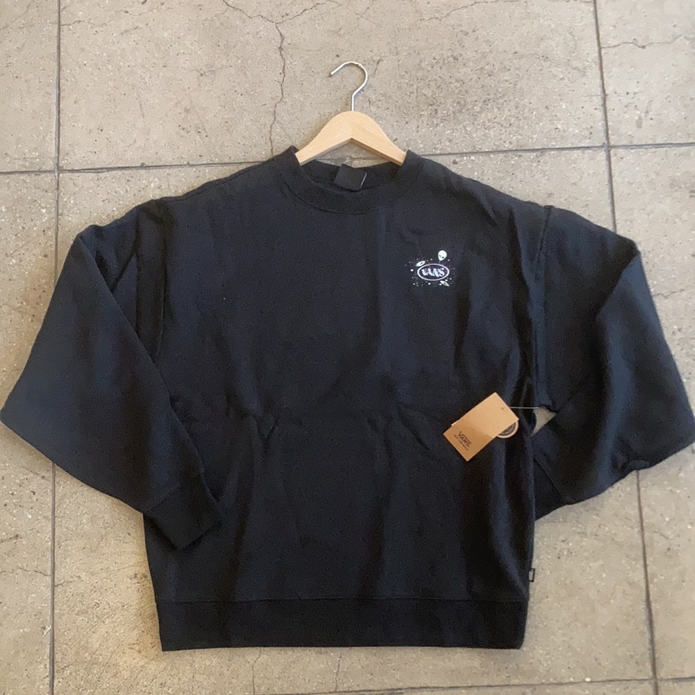 🛹🌴 VANS Black Sweatshirt Size Small New With Tags NWOW 🌴🛹
